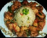 A picture of step 12 of Black pepper Chicken With Fried Rice😋🍲.