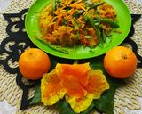 কমলার  খোসা কুচি দিয়ে মূলা ও গাজর ভাজি। Carrot and  Radish stir fry with Orange peel রেসিপির ধাপ 4 ছবি