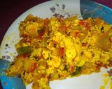 A picture of step 2 of Tawa paneer bhurji.