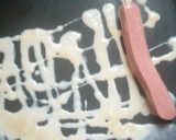 A picture of step 4 of Stick egg net sausage.