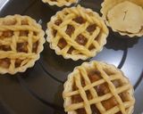A picture of step 7 of Mini Apple & Pear Pie, Eggless.