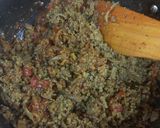 A picture of step 4 of Bitter gourd Staffing Mutton mince.