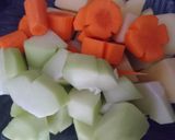 Hình bước làm 1 của món Canh gà hầm củ