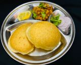 A picture of step 13 of Chole Bhature.