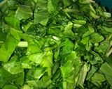 A picture of step 1 of Shyam savera paratha (Palak paneer).