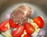 A picture of step 1 of Spicy qeema Shimla mirch.