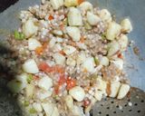 A picture of step 3 of Sabudana.