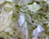 A picture of step 1 of Cabbage Sabzi (coconut n peanut powder).