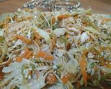 A picture of step 5 of Chicken veg roll samsoy filling.