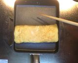 A picture of step 9 of Dashimaki Tamago (Japanese rolled omelete).