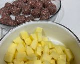 صورة لخطوة 2 من وصفة كفتة مع البطاطس والرز الابيض