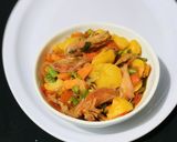 A picture of step 3 of Chicken and Veggies sauce.