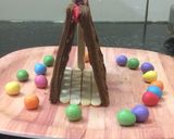 A picture of step 2 of Chocolate waffle tent.