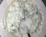 A picture of step 6 of Shrimp tacos with home-made guacamole and fresh cream sauce.
