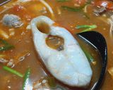 Hình bước làm 2 của món Canh cá diêu hồng nấu thì là