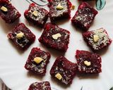 A picture of step 7 of Coconut Dragon Fruit Burphi.