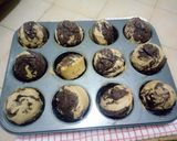 A picture of step 5 of Marbled Chocolate Banana Muffins.