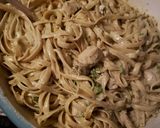 A picture of step 7 of Holmestead Cookin': Broccoli Chicken Pesto Pasta.