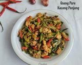 Foto langkah ke 6 dari resep Oseng Pare, Kacang Panjang Tempe.