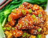 A picture of step 5 of Sticky Honey & Sesame Chicken.