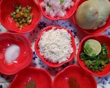 A picture of step 2 of Rice kadamb flowers.