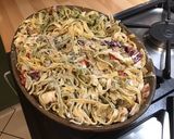 Une image de l'étape 11 de Gratin de tagliatelles à la trevisana et légumes multicolores.