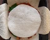 A picture of step 4 of Giant stuffed vegan tortillas.