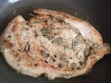 Tasty pan fried chicken breast