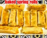 A picture of step 8 of Veg Spring Rolls with homemade sheets and sauce.