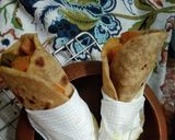 A picture of step 3 of Carrot And Cheese Chapati Roll.