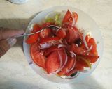 A picture of step 4 of Greek Village Salad (Horiatiki).