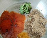 A picture of step 3 of Chana koliwada.