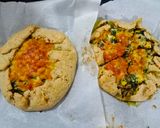 A picture of step 6 of Mushroom Spinach Corn Galette.