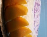A picture of step 13 of Tres leches cake 2 in 1 |mango and blueberry cake |two in one.