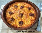 Foto del paso 10 de la receta Arroz al horno con pelotitas criollas y costra de huevo