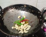 A picture of step 1 of Dhaba style matar paneer.