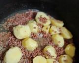 A picture of step 2 of Achari masoor pulao.
