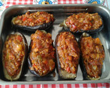 Foto del paso 12 de la receta: Berenjenas con jamón, lomo de cerdo con verduras y Bechamel