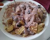 A picture of step 3 of Blueberry Lemon Cinnamon Roll Breakfast Bake.