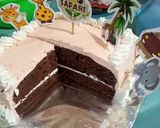 Foto langkah ke 3 dari resep Bolu coklat untuk kue ulang tahun.