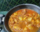 A picture of step 5 of Panash Matar Masala (Odia Style Curry/lunch).