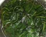 A picture of step 1 of Palak paneer.