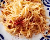 Foto del paso 3 de la receta: Spaghetti picante con cremoso de tomate seco y alcaparras crujientes