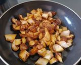Foto del paso 4 de la receta: Idea de comida saludable:Ensalada de escalivada, con quinoa, boniato, setas y huevo poché