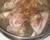 A picture of step 1 of Chicken leg Nkwobi.