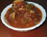 A picture of step 2 of Cabbage Manchurian.