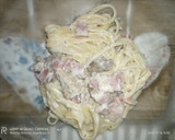 Foto del paso 3 de la receta: Tallarines con cebolleta, setas y bacon, y nata