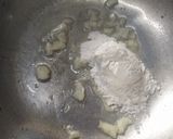A picture of step 1 of Creamy white sauce with roasted bread.
