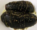 Foto del paso 4 de la receta Pez espada al ajillo y espaguetis con berenjenas y orégano