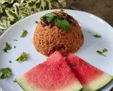 A picture of step 6 of Watermelon rice.